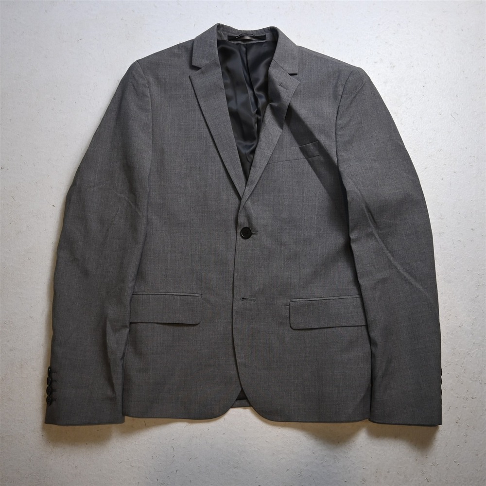 H&M 34R Gray Soft Shoulder Mens Blazer Suit Jacket Sport Coat